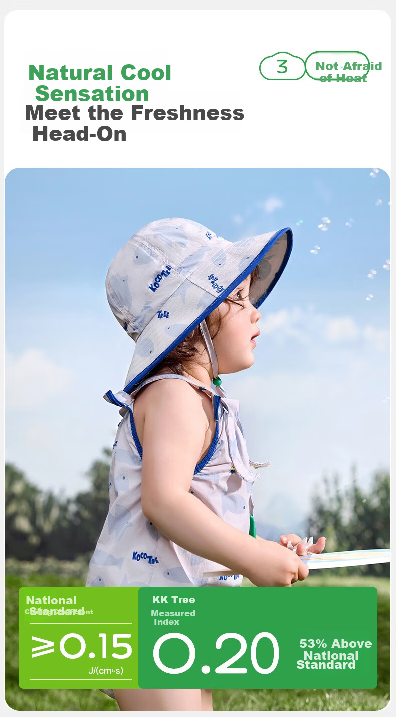 Kocotree KK Tree Kids Sun Hat Large Brim Boys Girls Baby Sunshade Printed Fashion Bucket Hat 14