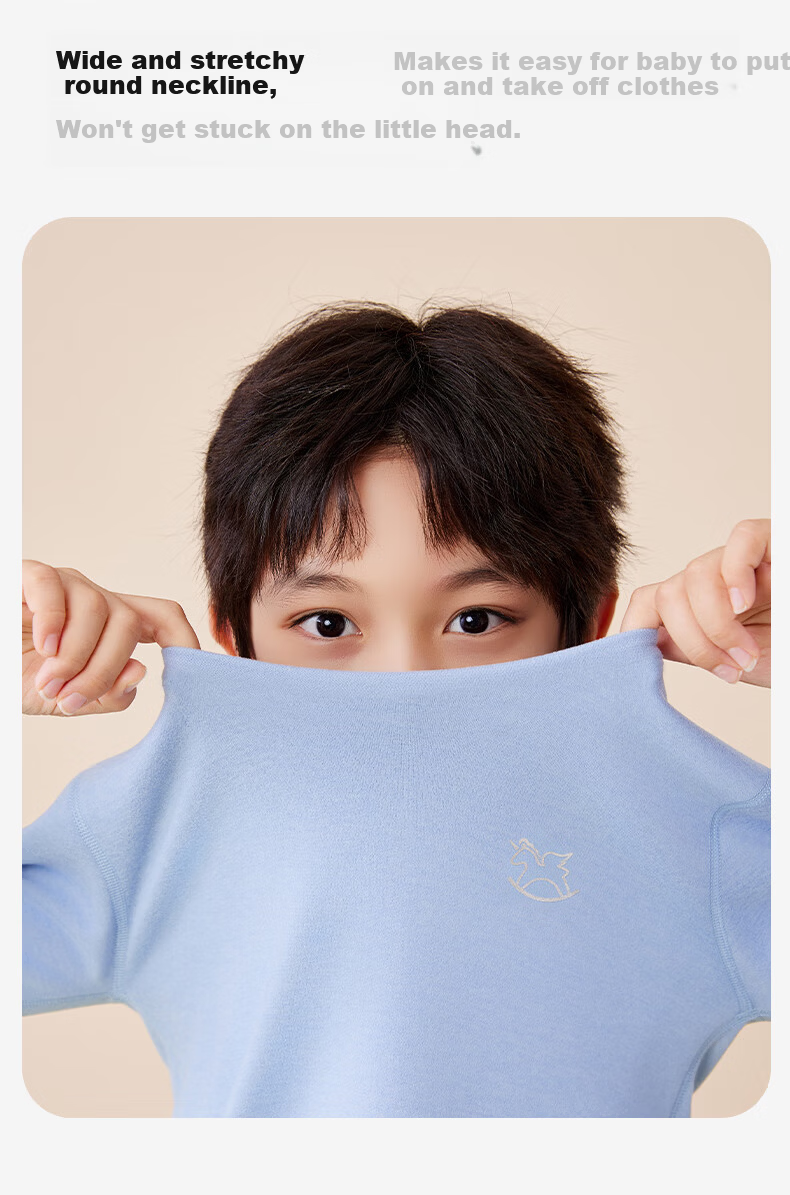 Modal Children's Thermal Underwear Set Seamless Fleece Thickened Heating Autumn Winter Baby Boys Girls Long Johns 14