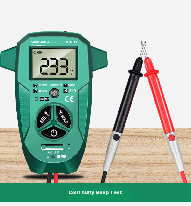 GREENER Digital Multimeter High-Precision Universal Smart Anti-Burn Backlit Large Screen Digital Display Electrician Multimeter Kit 11