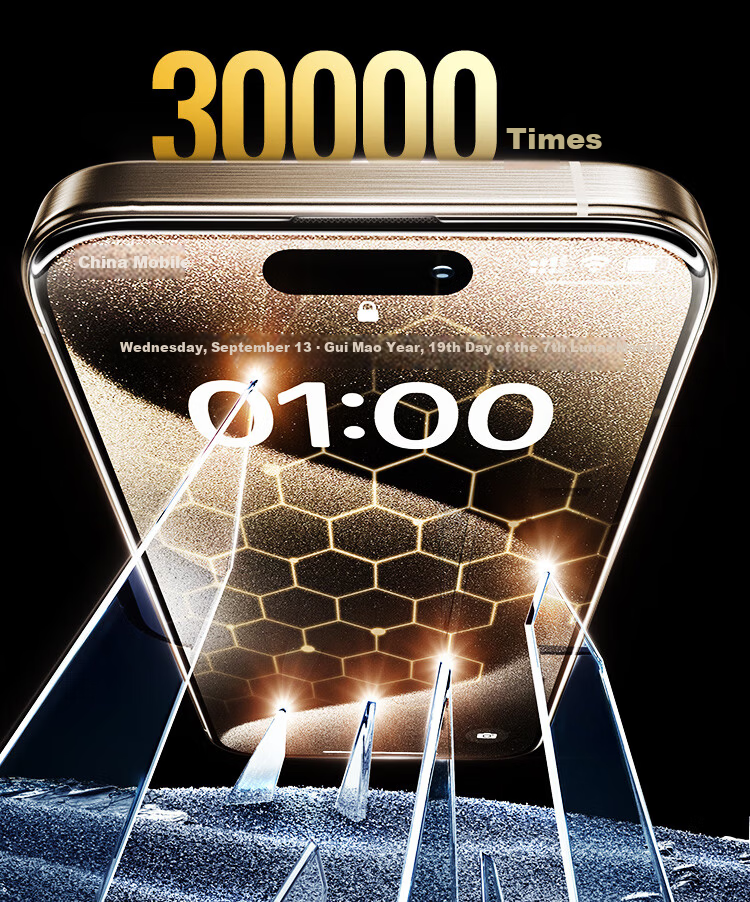 Ugreen [Authorized US Import Corning Pro] Tempered Glass Screen Protector for iPhone 16 Pro Max, Full Coverage, Anti-Fingerprint, Drop Protection, Dustproof 20