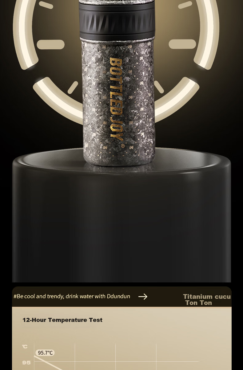 Dundun Pure Titanium Insulated Large Capacity Water Bottle for Men and Women High-End Titanium Tea Cup Stylish Portable Titanium Water Bottle 10