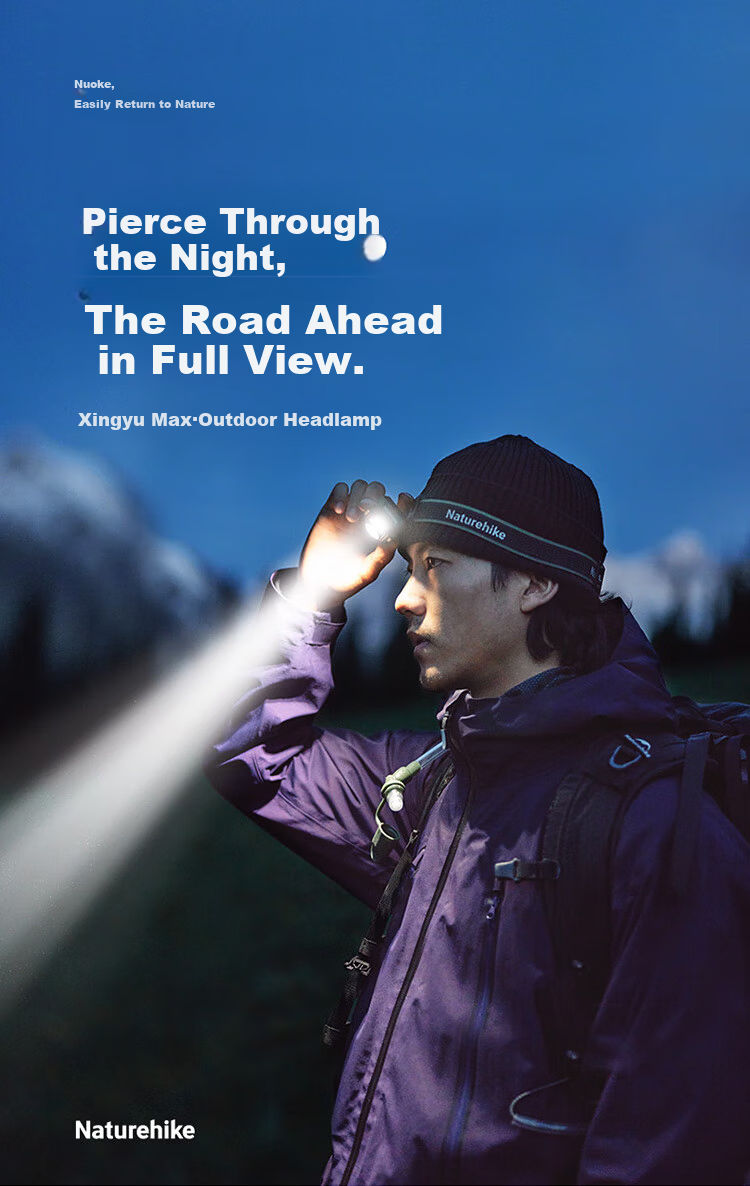 Naturehike Waterproof Outdoor Headlamp Rechargeable Long Battery Life Fishing Hiking Night Fishing Light Moss Green - Rechargeable Model 1