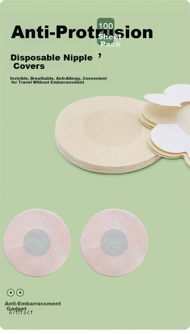 Langsha Disposable Breast Pads for Women, Summer Invisible Thin Anti-Allergy Nipple Covers, No Bra Needed, Special for Dance and Daily Use 1