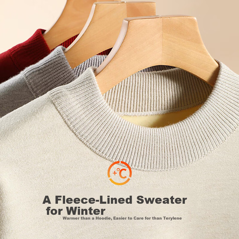 Jeanswest Men's Autumn Winter Knitwear Youth Cartoon Shiba Inu Fleece Lined Thickened Warm Half Turtleneck Sweater