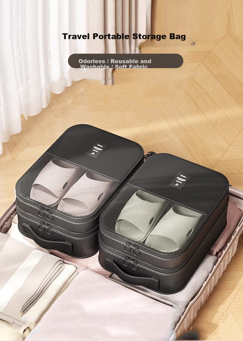 40,000 KM Shoe Storage Bag Portable Travel Luggage Shoe Pouch Dustproof Shoe Organizer 1