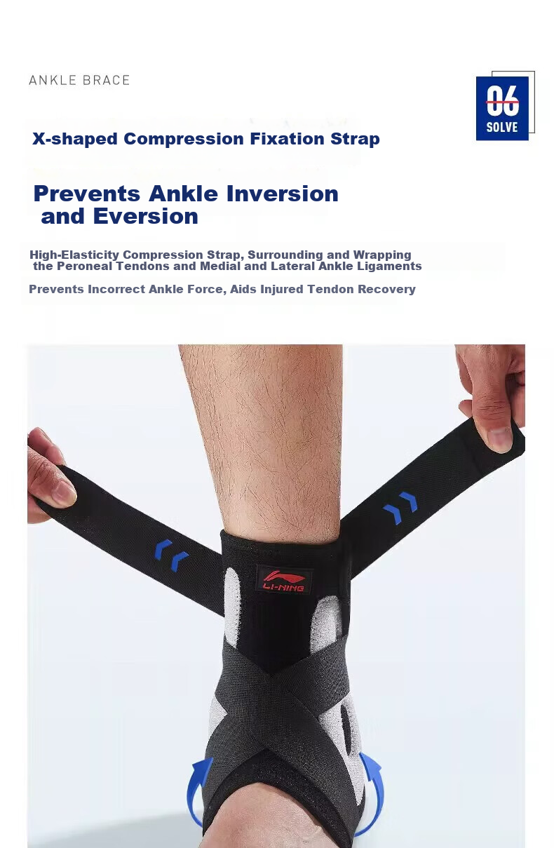 LI-NING Ankle Brace Support for Sprain Ligament Injury Protection Achilles Tendon Recovery for Kids 13