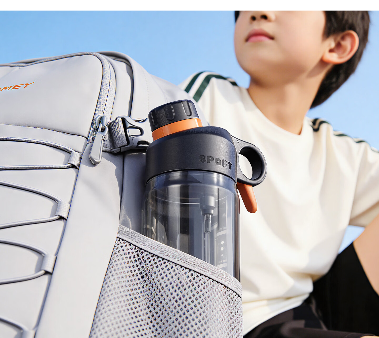 HOOMEY Spray Water Bottle Summer Running Fitness Sports Water Flask Outdoor Cycling Large Capacity Mountaineering Portable Military Training Cup 21