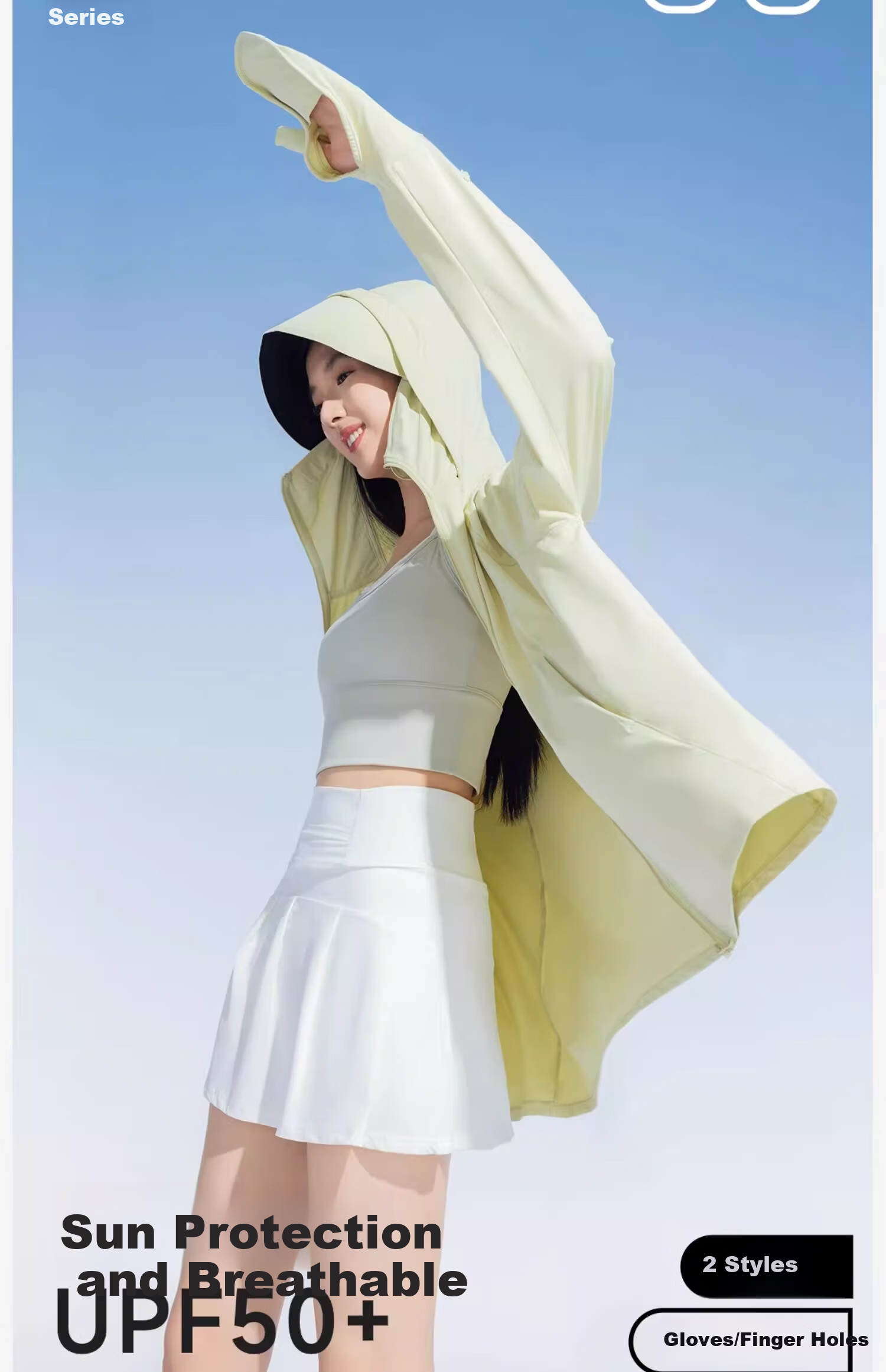 Moxun [Zhao Lusi Same Style] Summer Breathable Ice Titanium Yarn Ice Silk Cooling Outdoor Sun Protection Jacket 3