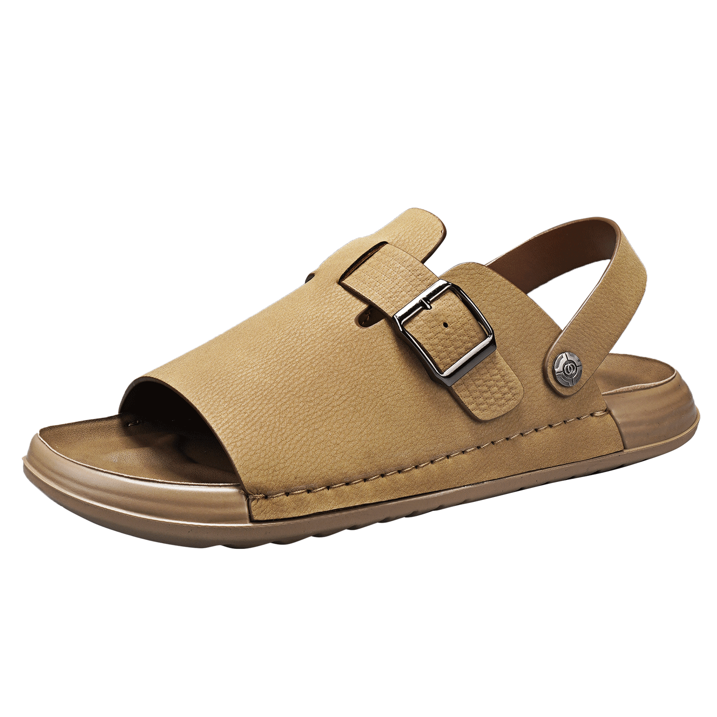 Bull Family Men's Summer New Leather Sandals Vintage Beach Shoes Outdoor Casual Soft Sole Dual-Purpose Trendy Slippers