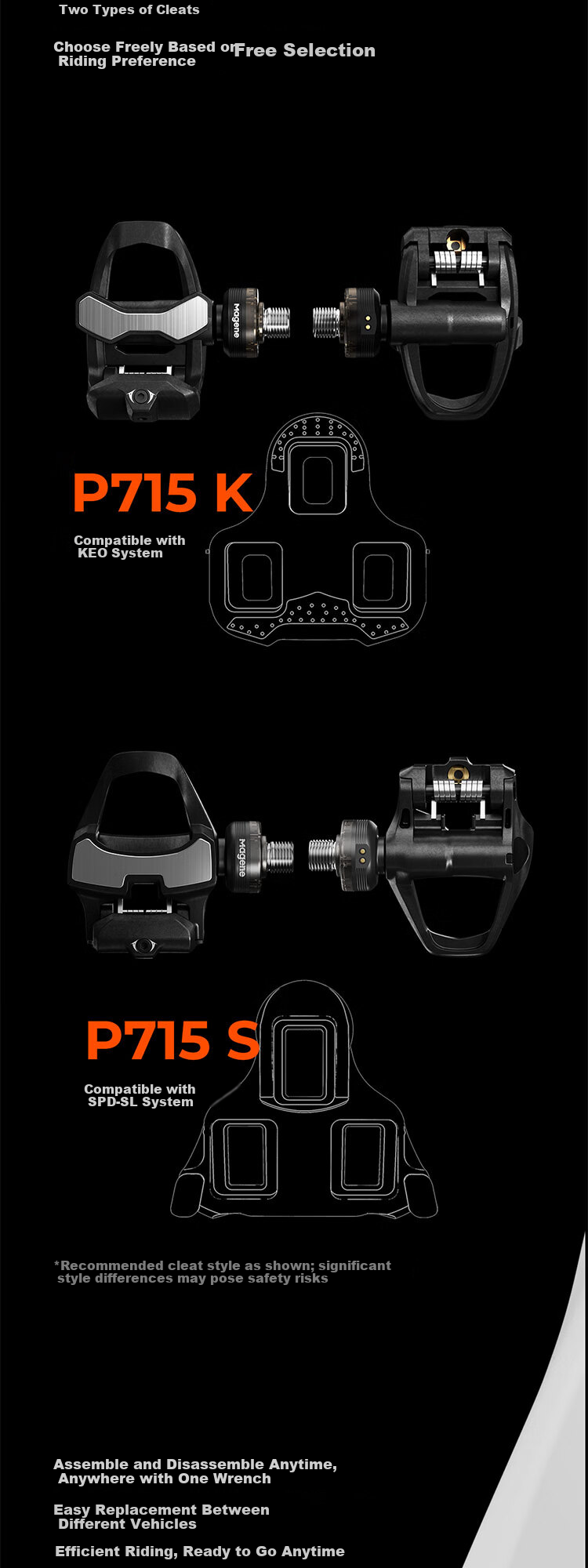 Magene P715 Bicycle Pedal Power Meter Mountain Road Bike High Precision Cycling Clipless Pedal Accessories 9