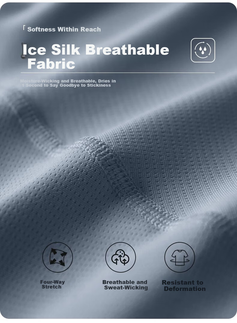 JEEP SPIRIT Men's Summer Quick-Dry Ice Silk Comfortable Two-Piece Outdoor Casual Sports Set White 3XL 3