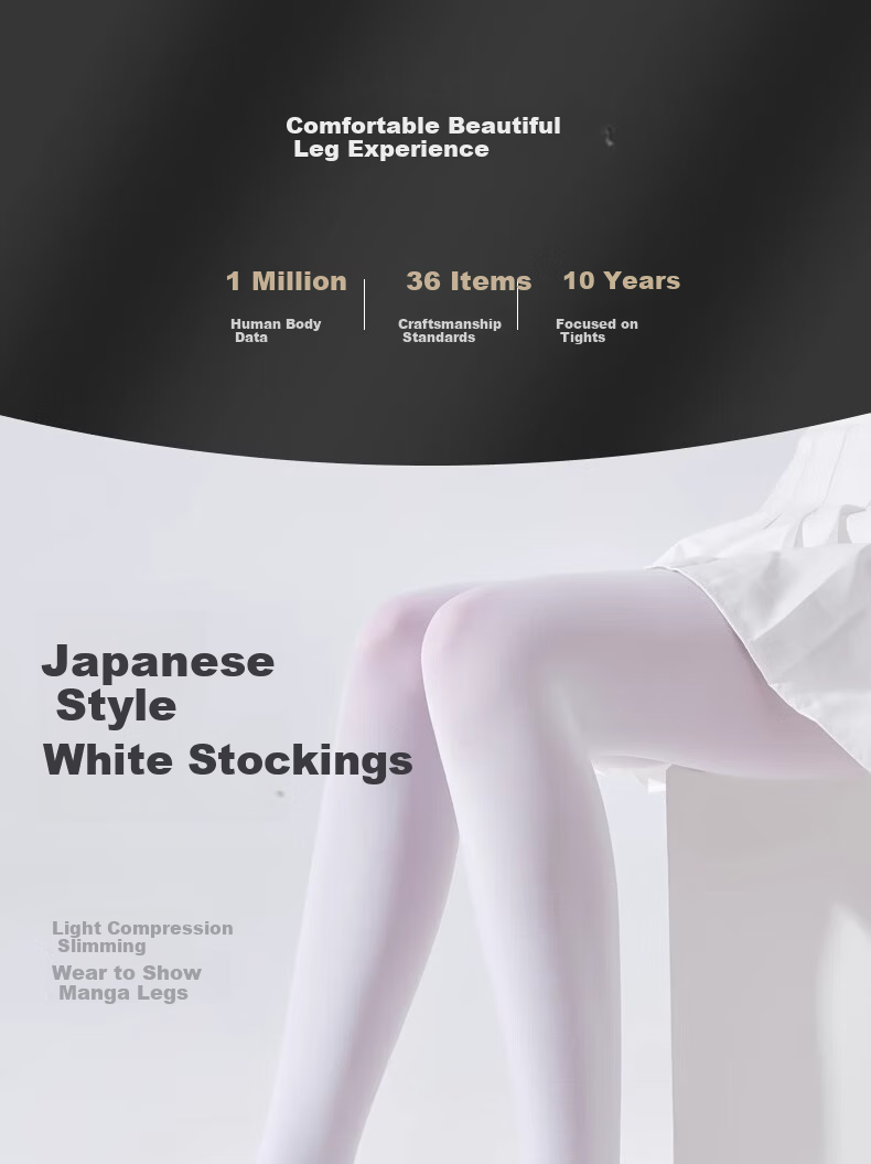 Ziyouxi Dance Tights, Adult White Leggings, Women's Summer Silk Stockings, Thin Pantyhose, Student Bare-Leg Aid, Ballet-Specific 1
