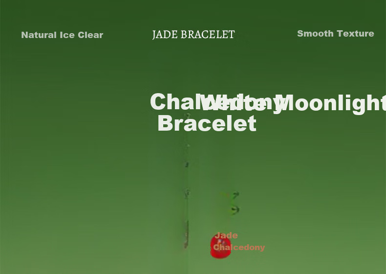 CHOW TAI SENG White Moonlight Chalcedony Bracelet Natural Translucent New Chinese Style Jade Bangle Birthday Gift for Girlfriend and Mom 1