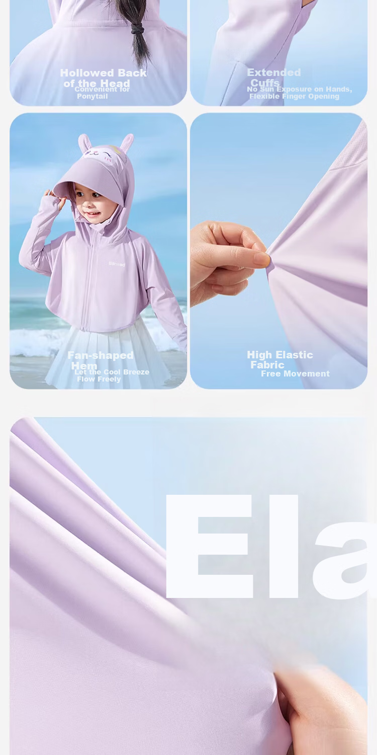 Kidsneed Children's Summer Sun Protection Jacket Ice Silk Cooling Baby Sun Protection Outdoor Breathable Sunshade Boys and Girls Sun Protection Cape 8