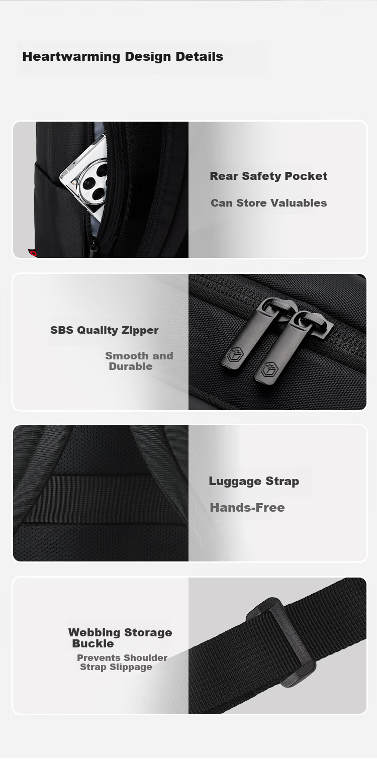 JD Jingzao Stage Upgraded Travel Commuter Large Capacity Laptop Backpack Gray 9