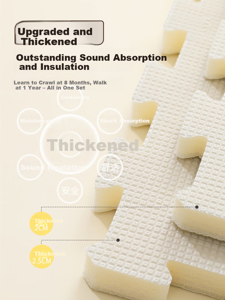 Parents Double-Sided Thickened XPE Baby Anti-Fall Crawling Mat Indoor Play Mat 6-Piece Set 2CM 3