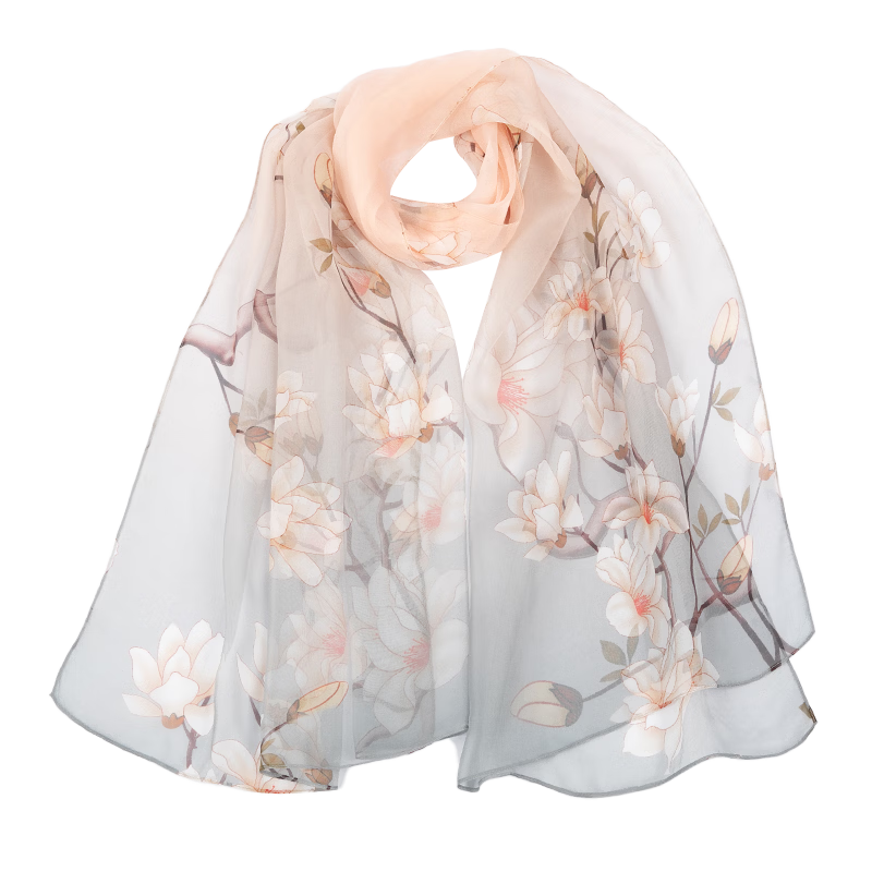 Hengyuanxiang 100% Mulberry Silk Scarf Women's Silk Summer Lightweight Office Shawl Wrap Mom Birthday Gift