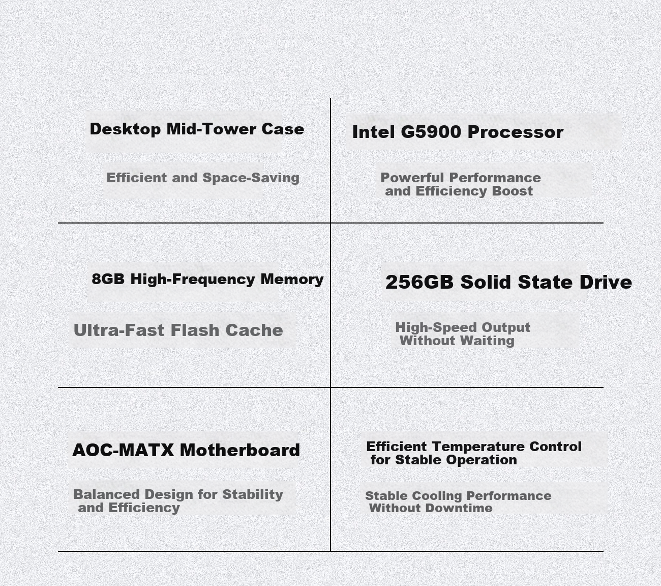 AOC Desktop Core i5 Office Business Computer Host Rongguang T260 (Core i5-10400 16GB 512GB 3-Year Onsite Service) 4