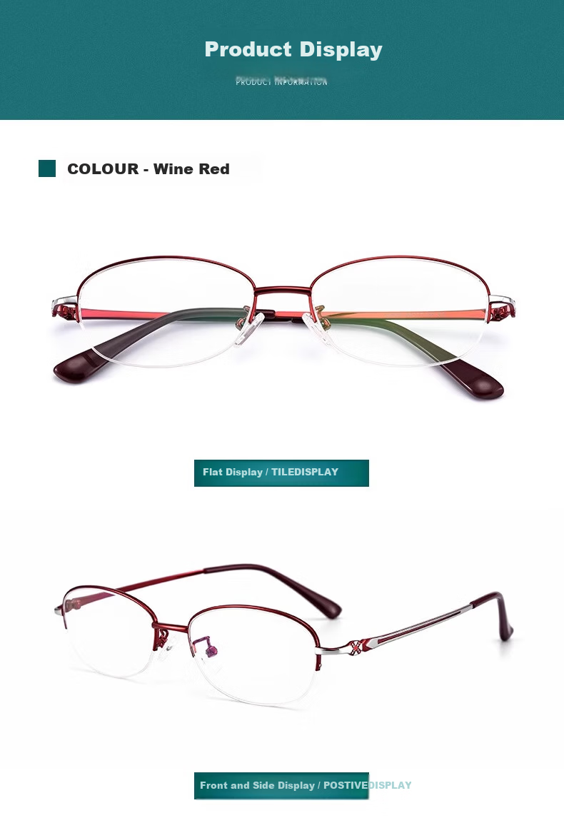 GOGOSOON Women's Anti-Blue Light Reading Glasses High-End Authentic Fashionable Presbyopic Glasses for Middle-Aged and Elderly Back to School 8