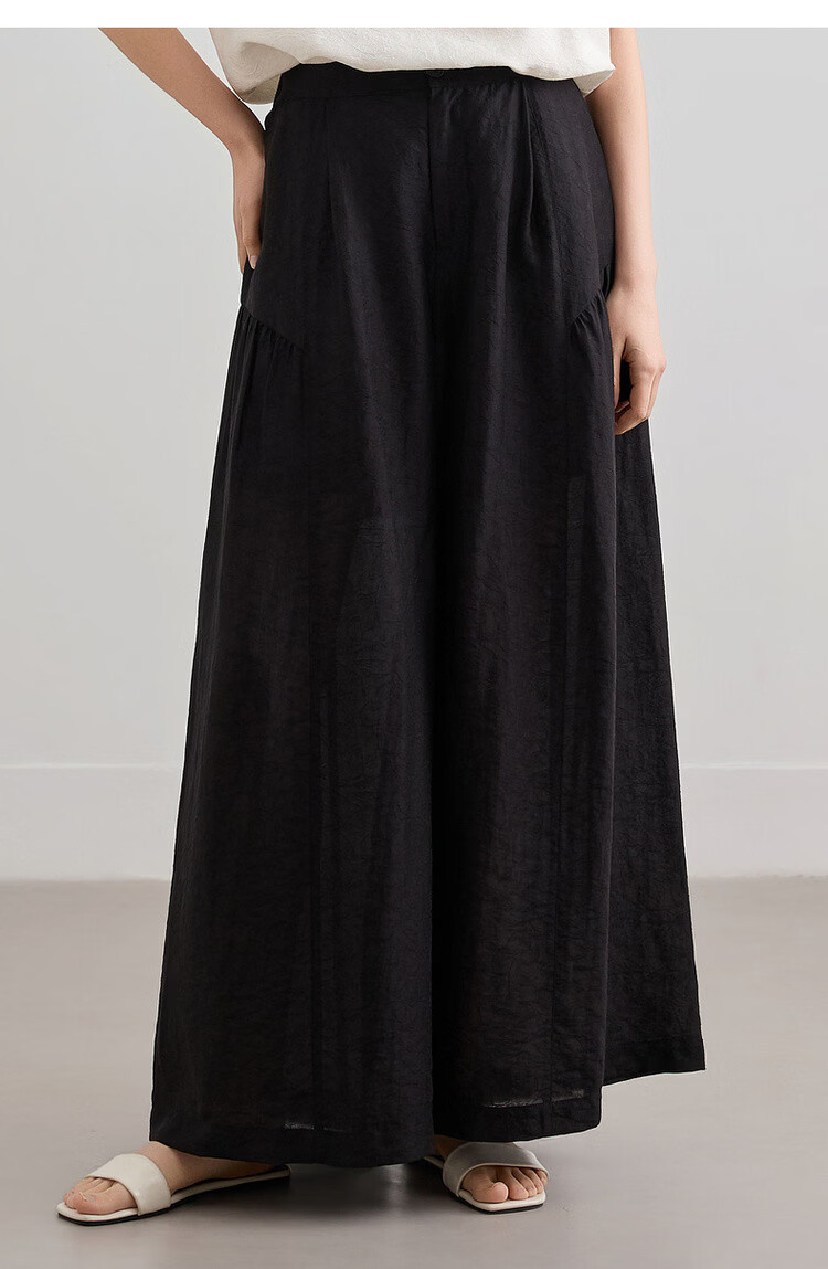 Demana [Light Oxygen Lyocell] Summer National Style New Chinese Dark Pattern Jacquard Nine-Point Wide-Leg Premium Women's Casual Pants 14