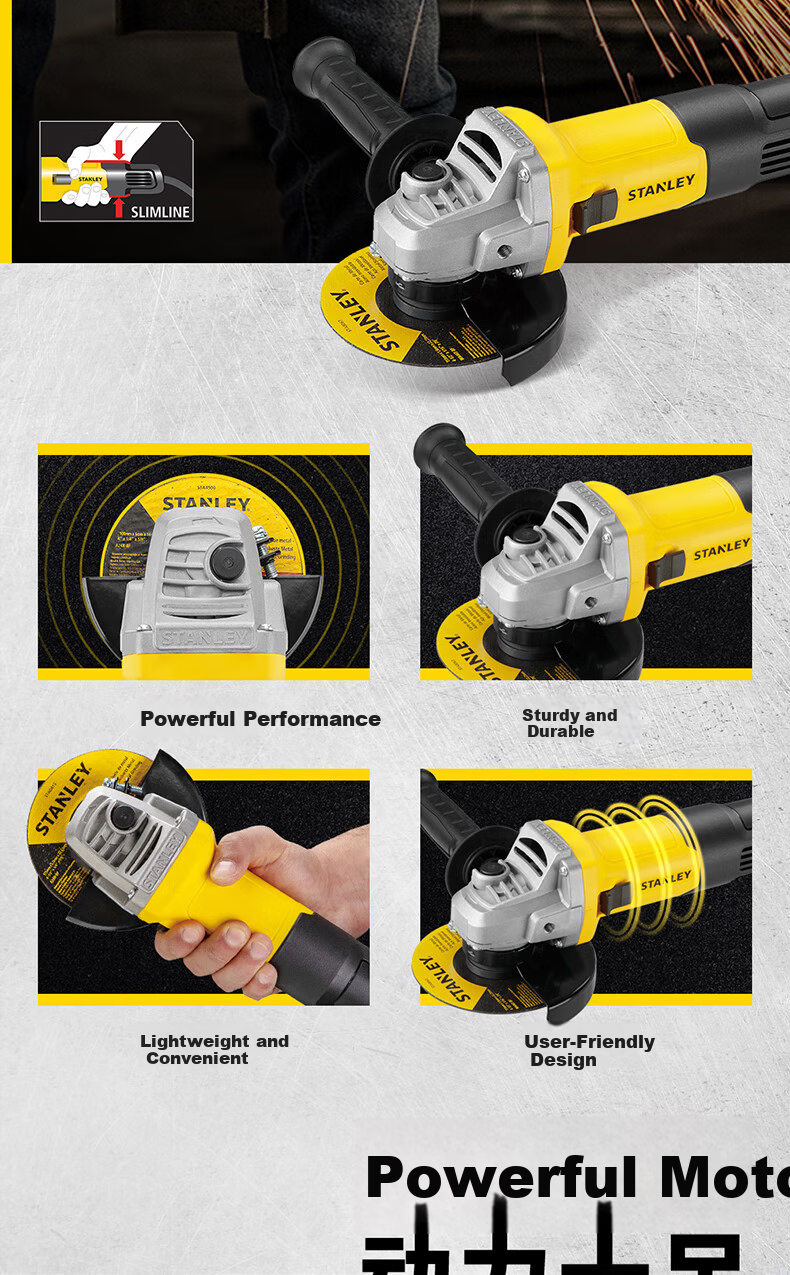 STANLEY SG7100 Angle Grinder Electric Tool with Pure Copper Motor 3