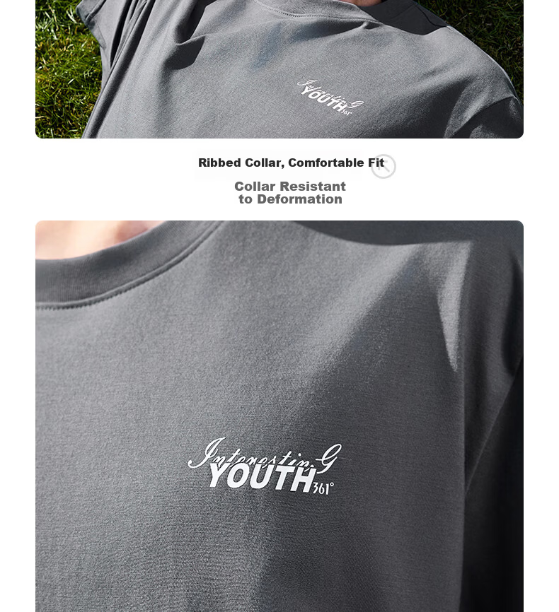 361° Men's T-Shirt Spring Summer New Sports Casual Loose Fit Crew Neck Short Sleeve Top 652629112-2 8