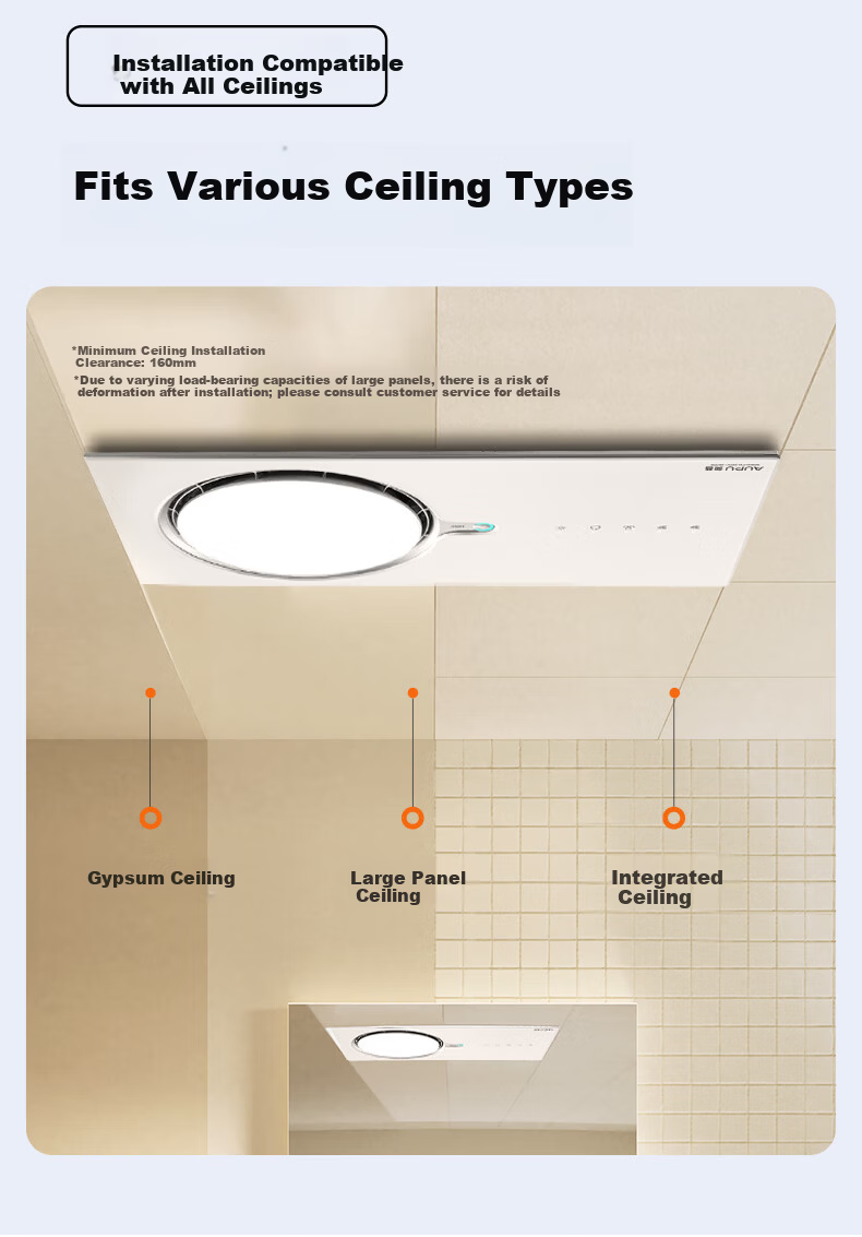 AUPU Smart Bathroom Heater Thermal Ring Series Two-Speed Quick Warmth Water Oxygen Deodorization Sterilization Mold Prevention Ventilation Q360C-Pro 20
