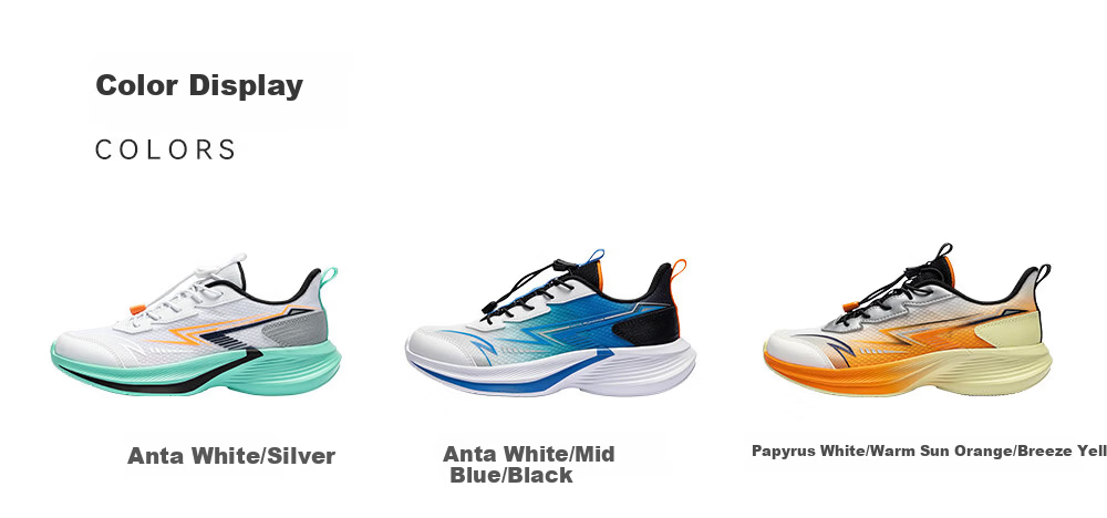 Anta Kids Cloud Running Boys and Girls Running Shoes 2026 Rebound Shock Absorption Sports Shoes Casual Sneakers A12615501H 17