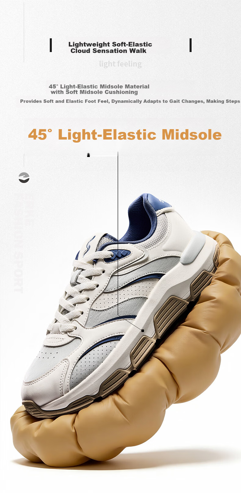 Erke Men's Sneakers 2026 Summer New Comfortable Breathable Thick Sole Height Increasing Casual Sports Shoes | Yibu 13