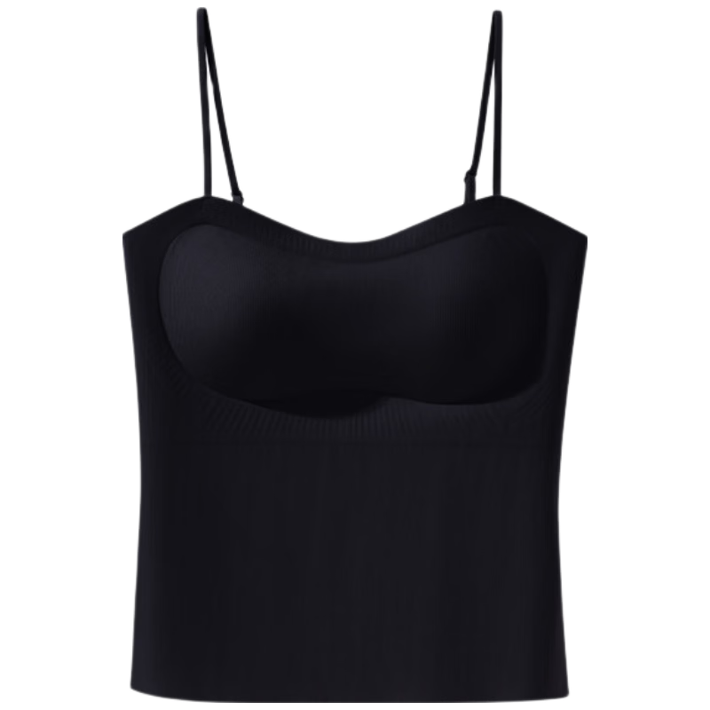 Borui Ice Silk Seamless Cooling Integrated Camisole Bra with Padded Cups Women's Summer Back Beauty Base Top