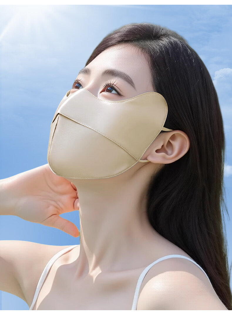 FitonTon Sunscreen Face Mask for Women 100% Mulberry Silk Summer Face Protection Sunshade UV Protection Cycling Mask 8