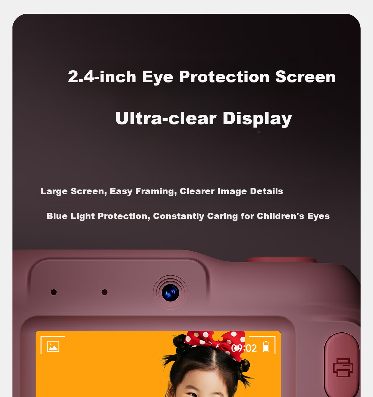 Leleyu Instant Print Kids Camera for Ages 7-14 Toy Birthday Gift for Boys and Girls Pink 6