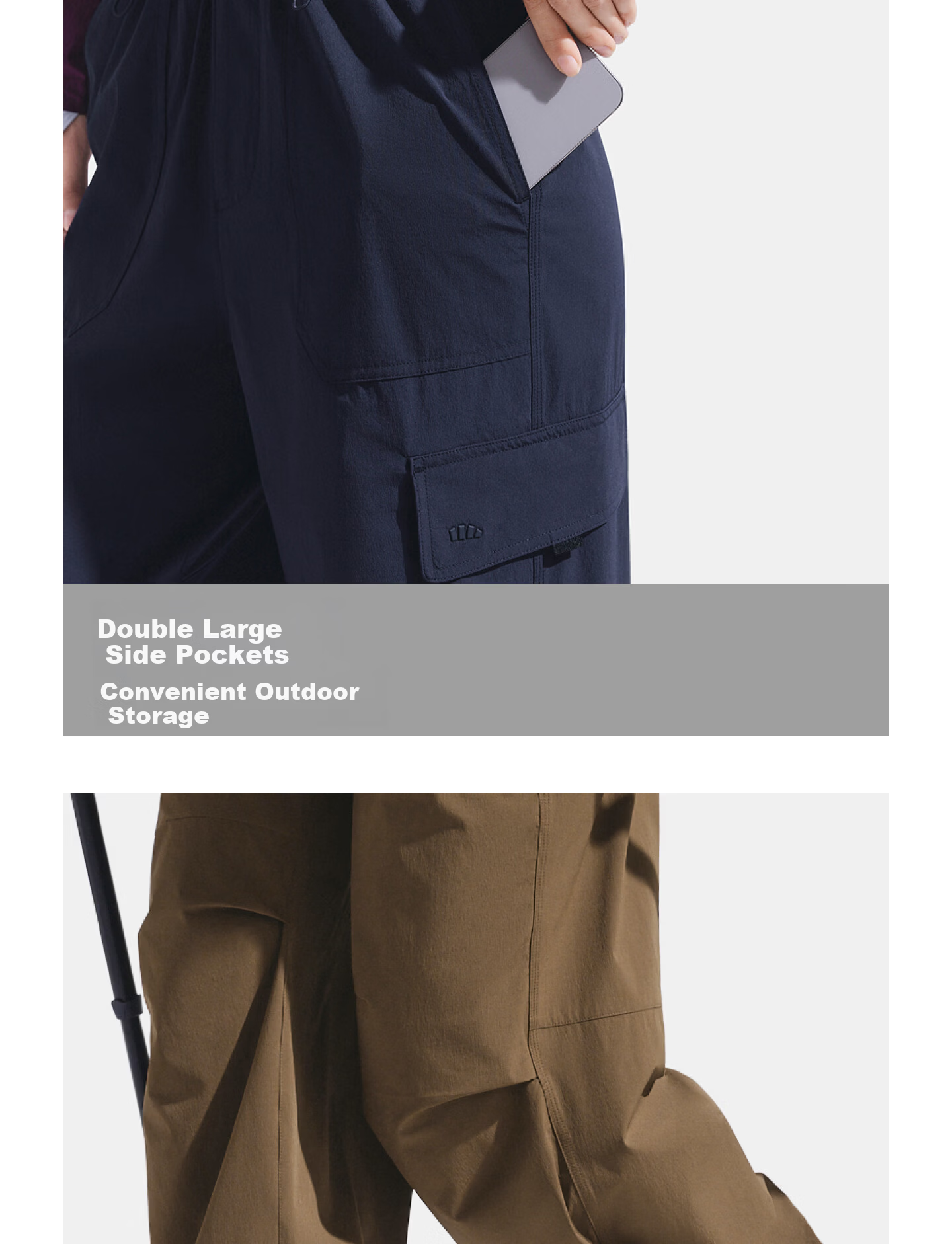 Beneunder Workwear Paratrooper Pants Hiking Casual Loose Wide-Leg Sun Protection Pants for Women WR247 24