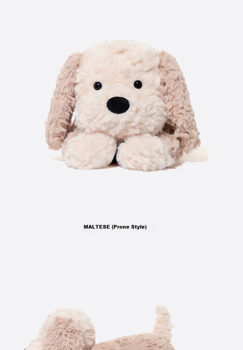 Zhuoqu Maltese Dog Plush Toy Cute Doll Sleeping Pillow Companion Toy New Year Gift 6