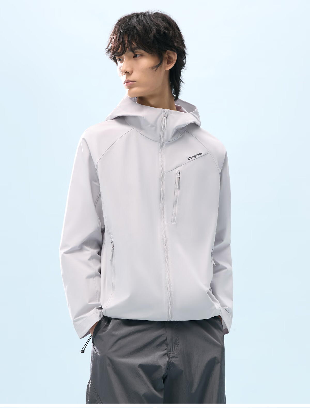 Xiongmao Liu Yifei Same Style [Wanye Soft] Hooded Soft Shell Jacket, Water-Repellent, Windproof, Slim-Fit Coat for Women 1176 40