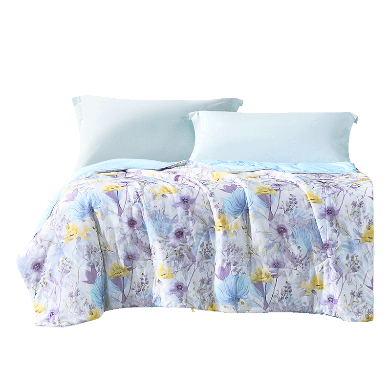 Fuanna Summer Cooling Quilt 30% Soy Fiber Air Conditioning Quilt Machine Washable Naked Sleep Cooling Quilt Summer Thin Quilt Core 152x210cm