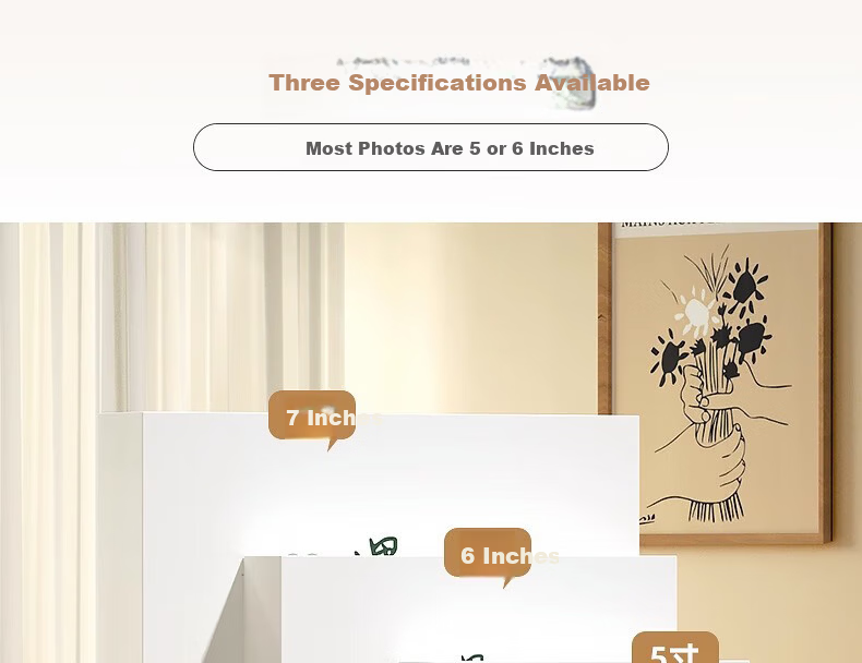 Qiyuan 6-Inch 100-Sheet Laminated Photo Album 3/4/5/6 Inch Insert LOMO Photo Memory Book Mini Storage - Hello Time 2