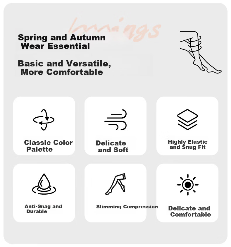 Dongfangyuan Vertical Stripe Cotton Tights Women's Autumn Winter Fleece Lined Thickened Warm Slim Fit Pantyhose 1 Pair 2