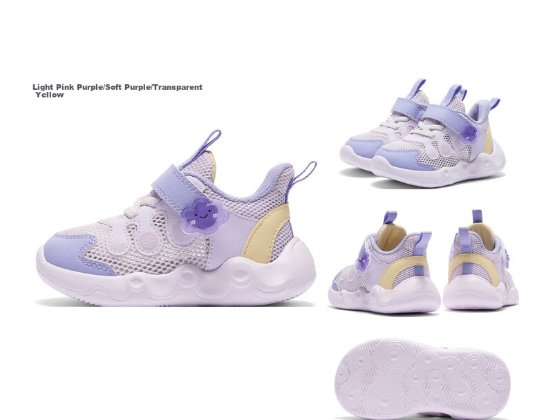 361° Kids Walking Shoes Summer 2026 Soft Sole Breathable Toddler Shoes for Boys and Girls Blue Pink Size 25 14