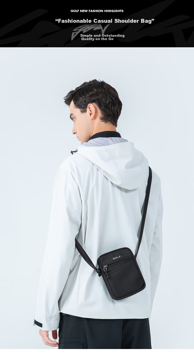 GOLF Men's Casual Shoulder Bag Lightweight Sports Crossbody Bag Commuter Phone iPad Bag Water-Resistant Outdoor 4