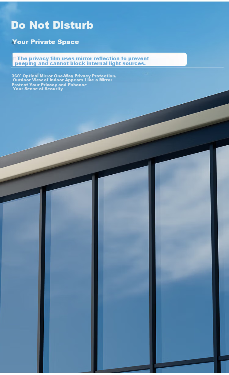 Qinghua Glass Window Film Heat Insulation Sunscreen Opaque Privacy Light Blocking Blue Silver 50x200cm 3