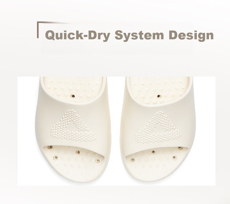 PEAK Taiji Ruyi Men's Off-White Soft Sole Non-Slip Breathable Casual Slippers ET262031L 13