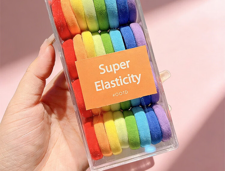 Princess Password Kids Hair Tie Girls High Elastic Hair Band Soft Hair Rope Student Hair Accessories Basic Towel Hair Ring 8