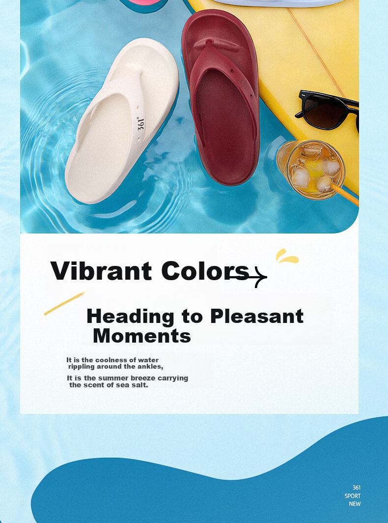 361° Qihang Men's Summer Flip Flops Non-Slip Wear-Resistant Outdoor Beach Sandals Men's Shower Bathroom Slippers 4