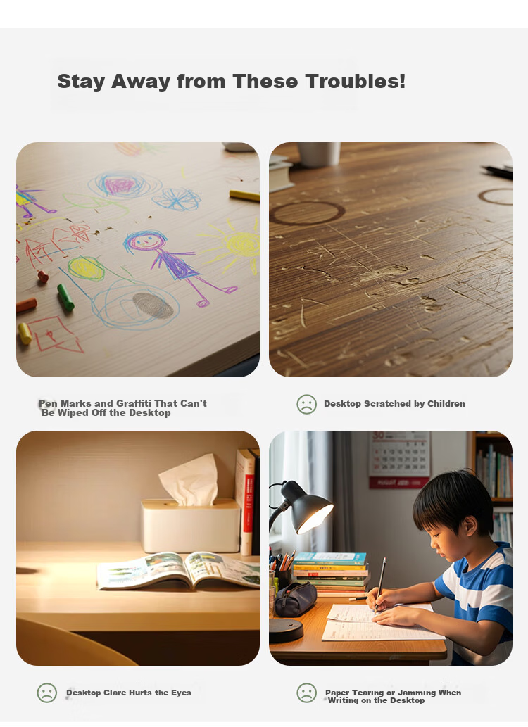 JD Jingzao Desk Mat Computer Desk Pad Desktop Protector Office Desk Mat Student Writing Pad Green Gray 60x120cm 6