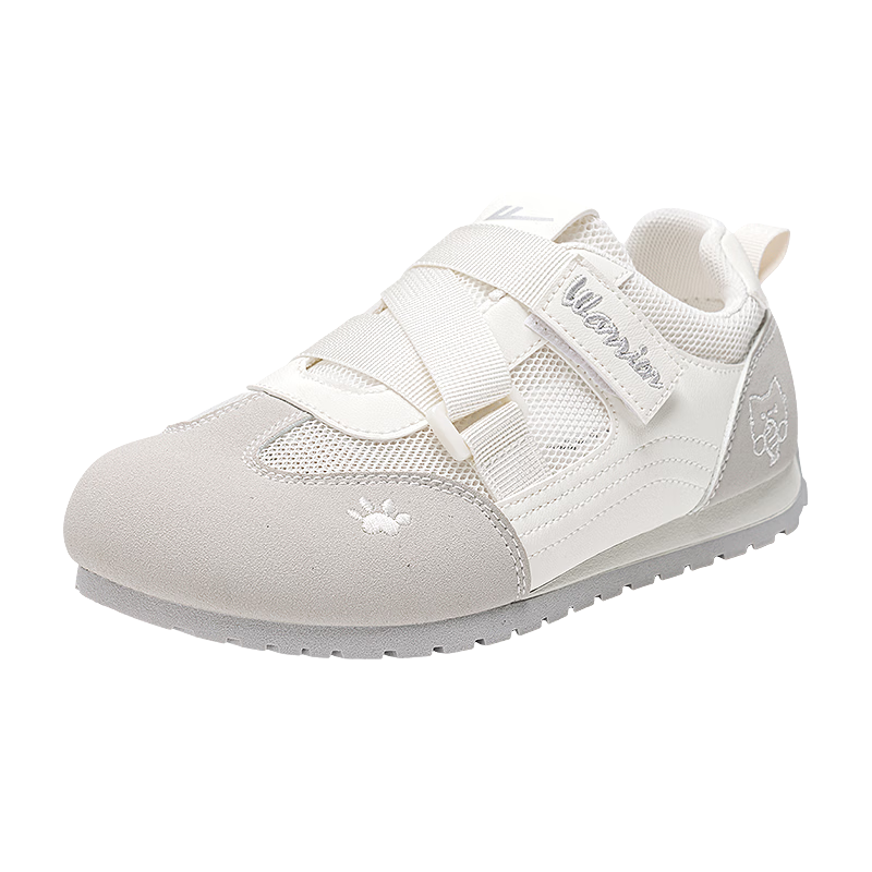 Warrior Mesh Women's Sneakers German Training Shoes New Summer Thick Sole Height Increasing Casual Velcro Sports Shoes Light Gray 37