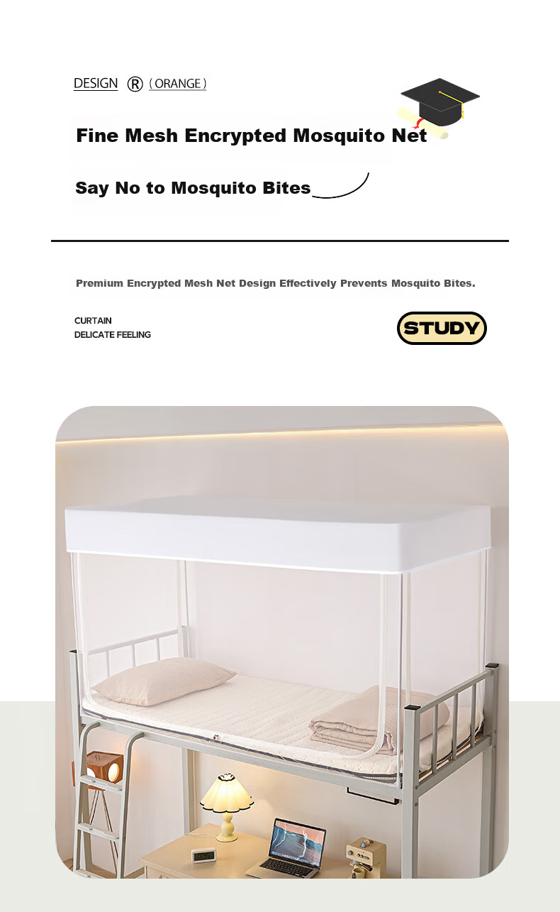 Hodo Upgraded Dust-Proof Extendable Bunk Bed Universal Dormitory Mosquito Net for College Students, 0.9m X 1.9m 5