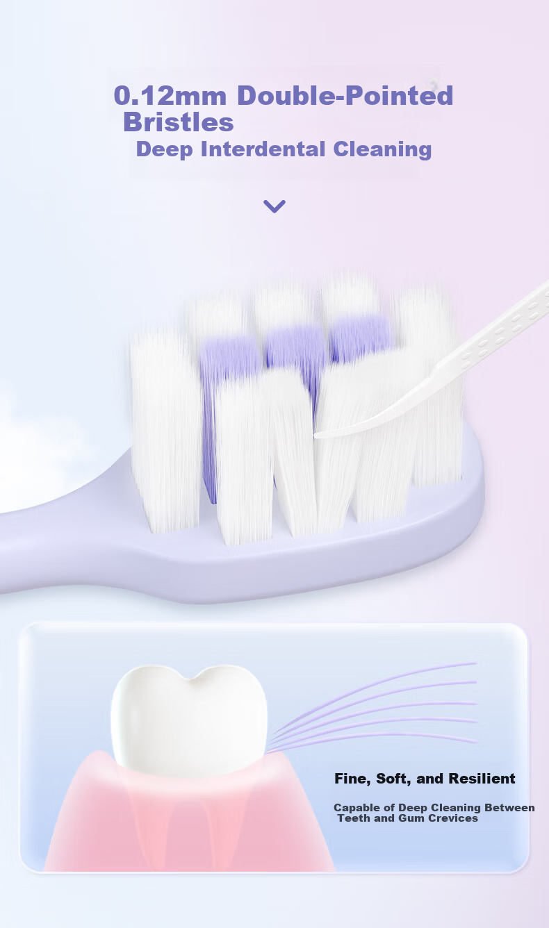 Beijiajie Sakura Soft Bristle Toothbrush 3-Pack Ultra Soft Bristles Anti-Gum Bleeding Small Head Gum Care for Adults Men and Women 5