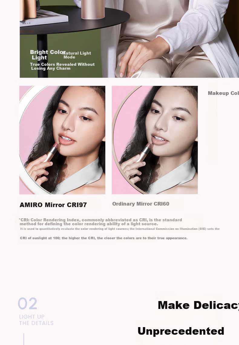 AMIRO O Series Makeup Mirror Portable Desktop Storage Multifunctional Base 5