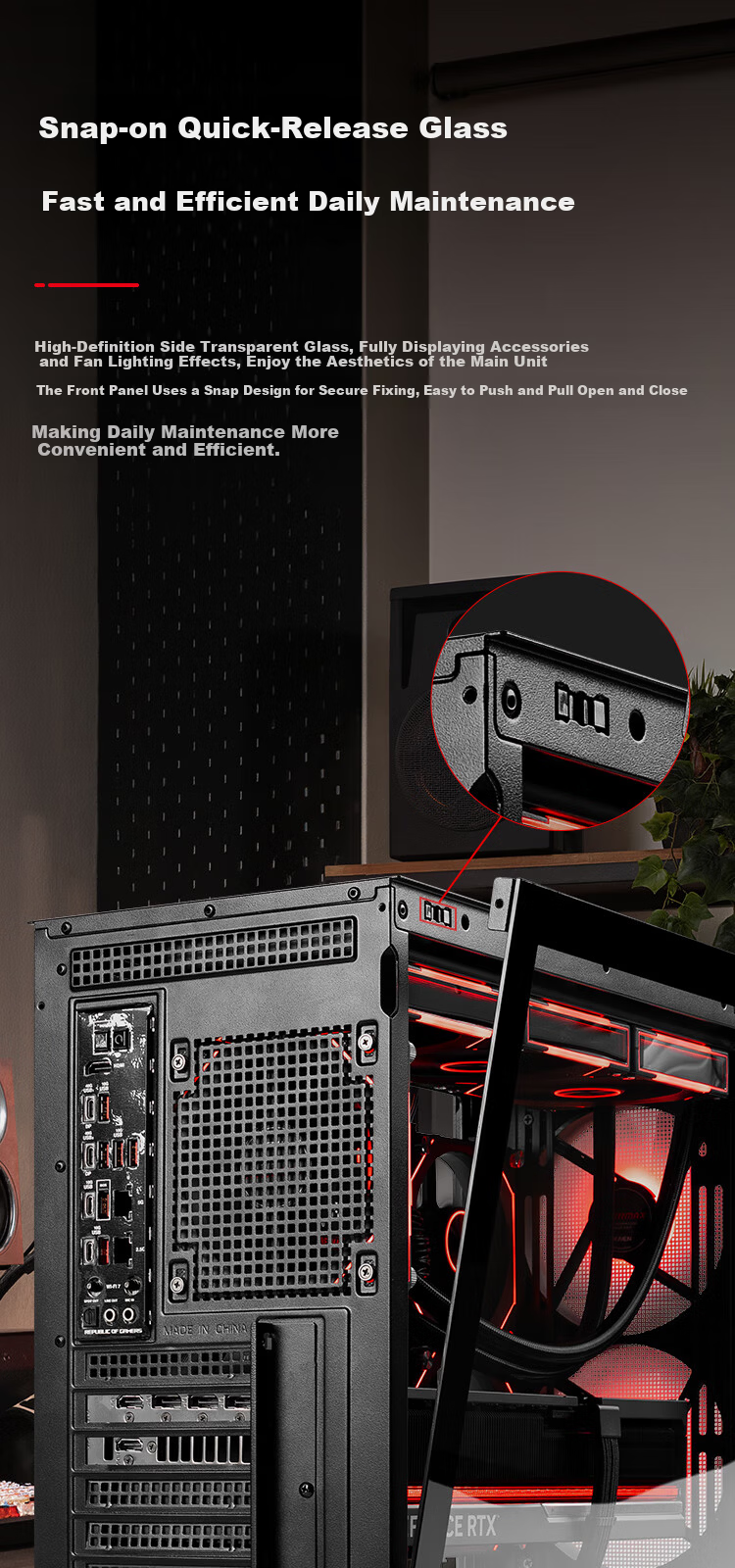 Enermax Desktop Computer Case Fengyu K1 Black Dual Airflow / Standard 2 x 14CM Fans / Standard GPU Support Bracket / Cable Management / ATX Motherboard Support 4